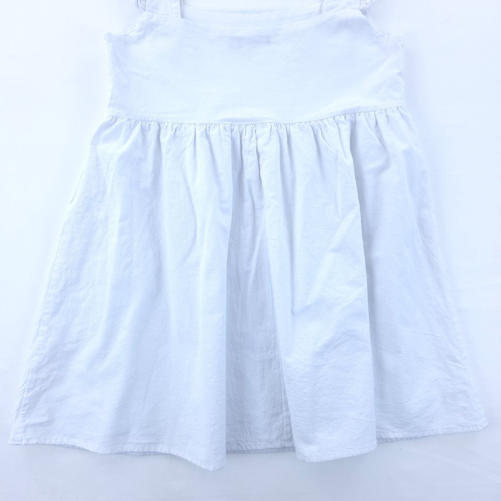 Nasty Gal Women Mini Dress Babydoll Sz 8 White Ruffle Strap Square Neck Sundress - Picture 8 of 9